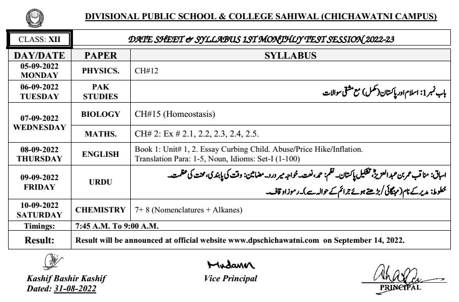XII 1St Monthly 2023 1