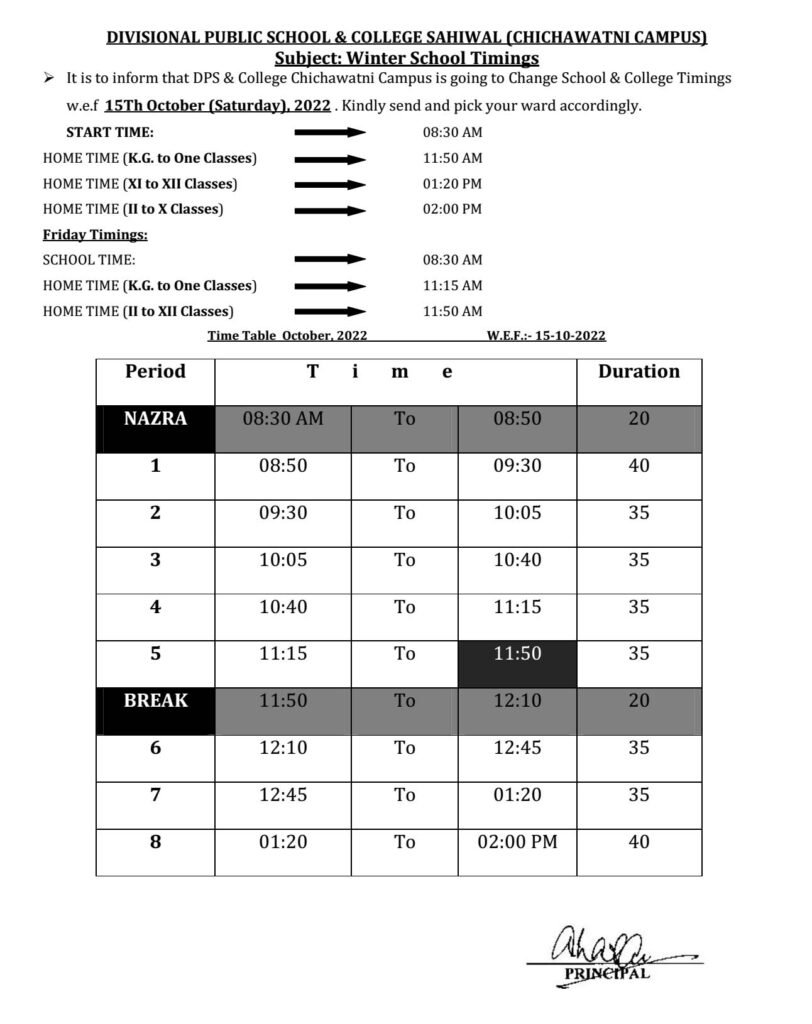 New Time Table 812x1024
