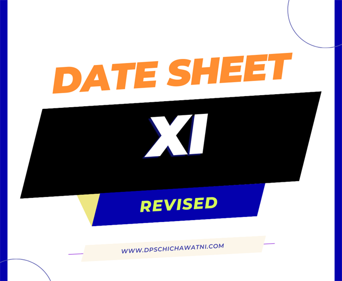 XI Date Sheet Revised