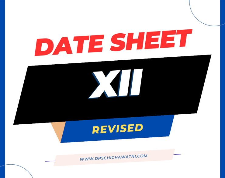 XII Date Sheet Revised