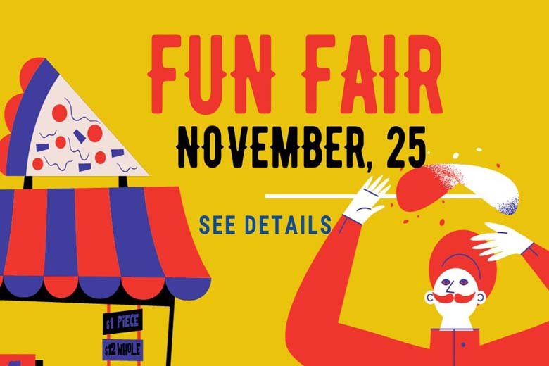 Blue And Yellow Illustration Fun Fair Carnival Instagram Post