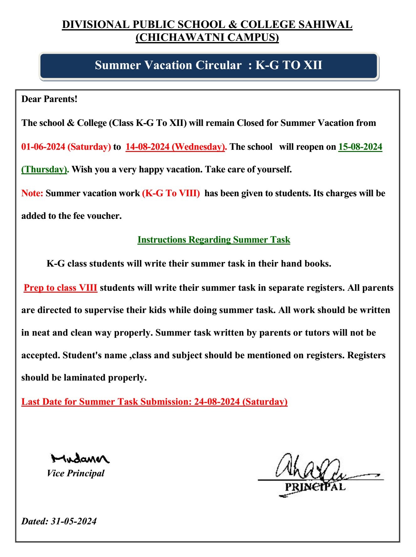 Web Circular Summer Vacation DPS CCW